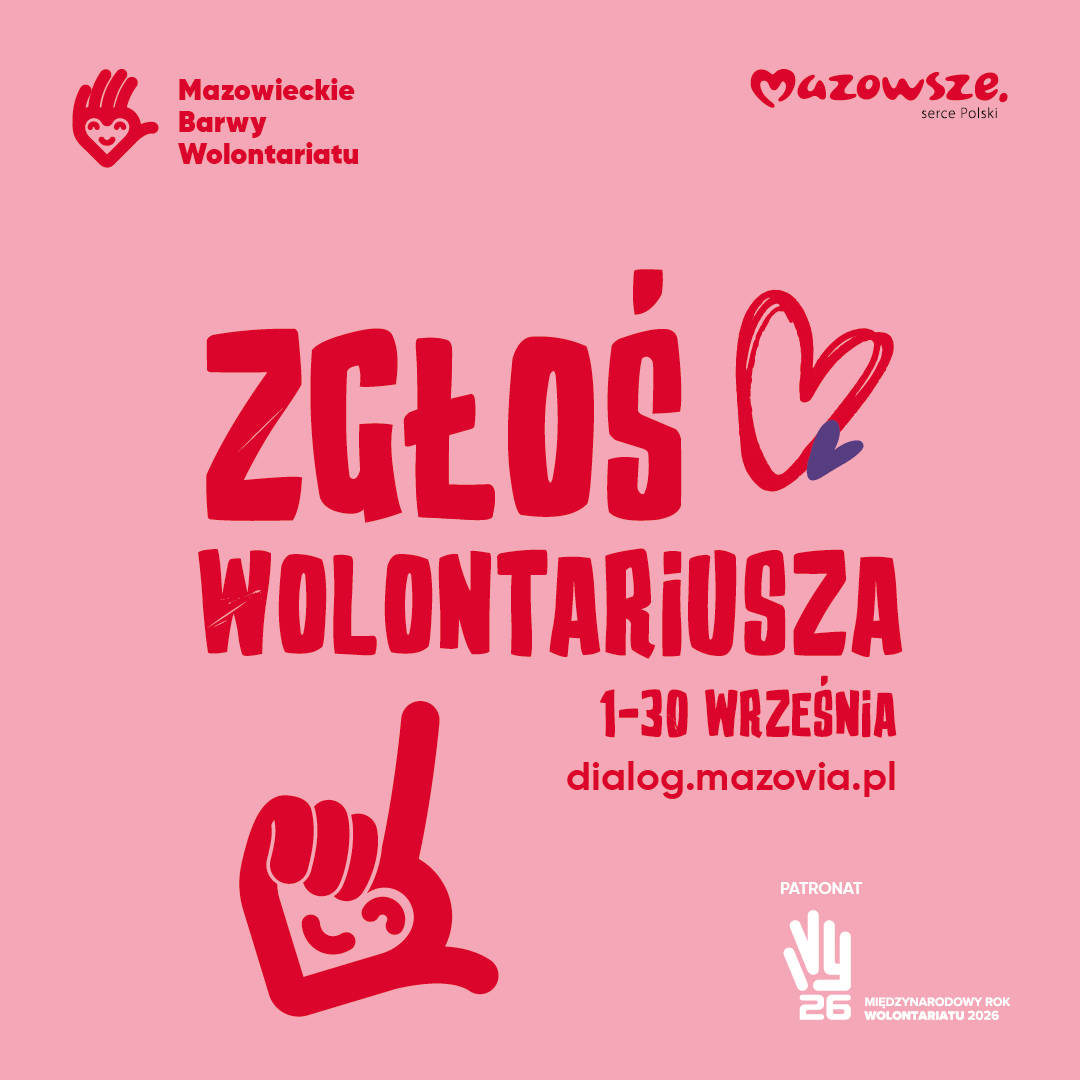 plakat zgłoś wolontariusza